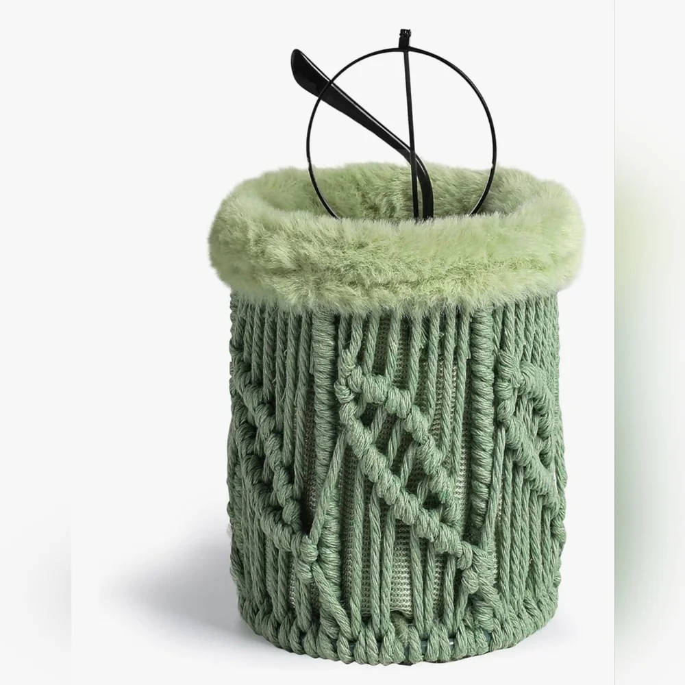 Green Knitted‎ Home Accent Basket